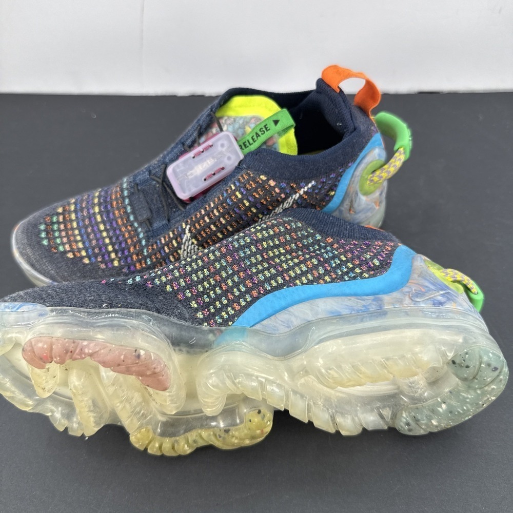 Nike Air VaporMax 2020 Flyknit Deep Royal Blue Multi W Size 6.5 - Picture 10 of 16